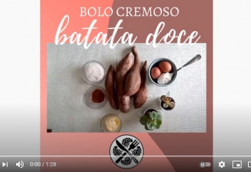 Bolo de Batata Doce com Coco Ralado